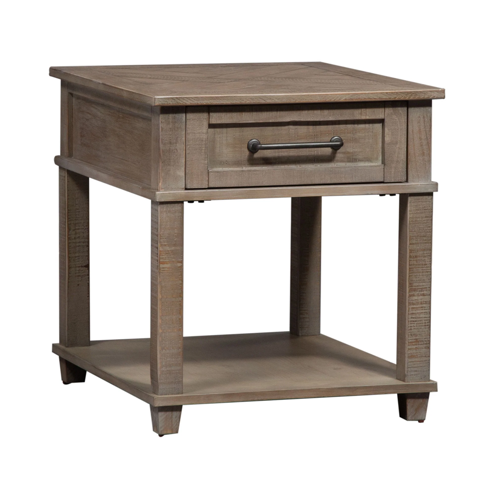 Parkland Falls - Rectangular End Table - Weathered Taupe - Image 2
