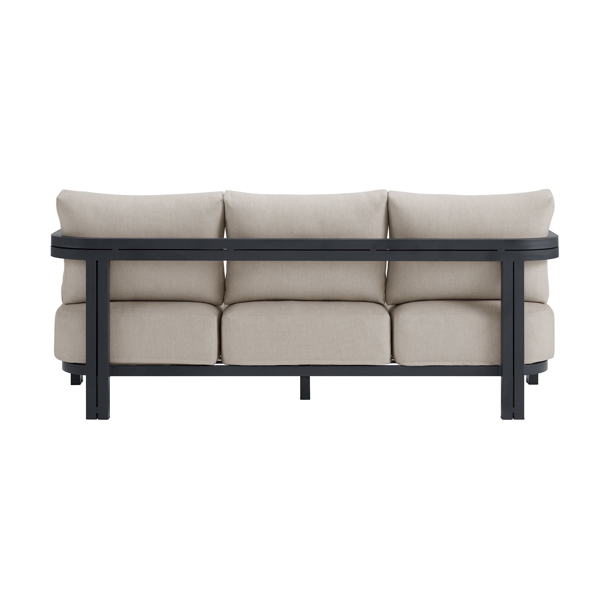 Playa - Sofa With 2 Pillows - Dark Gray / Beige - Image 3