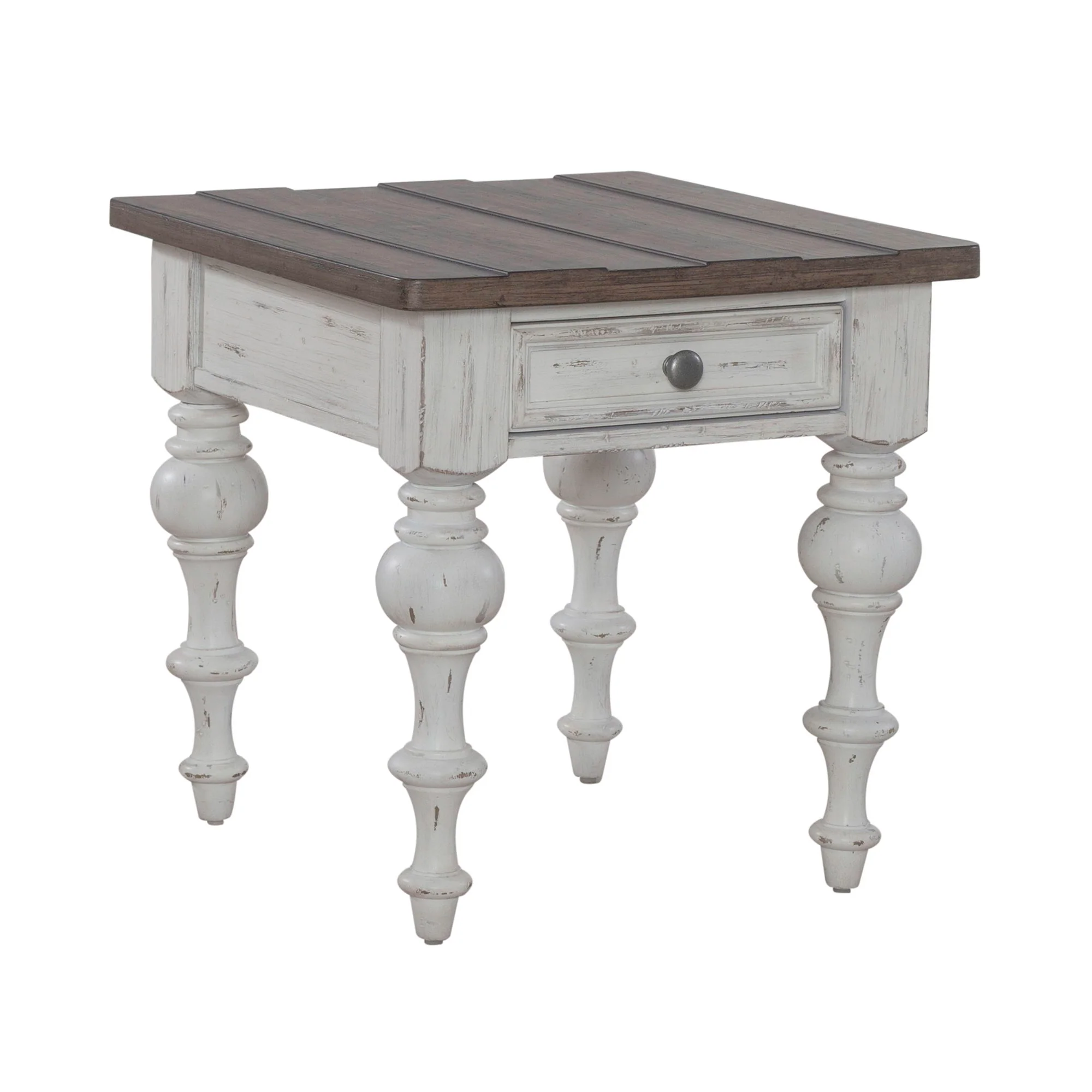 River Place - End Table - Riverstone White & Tobacco - Image 2