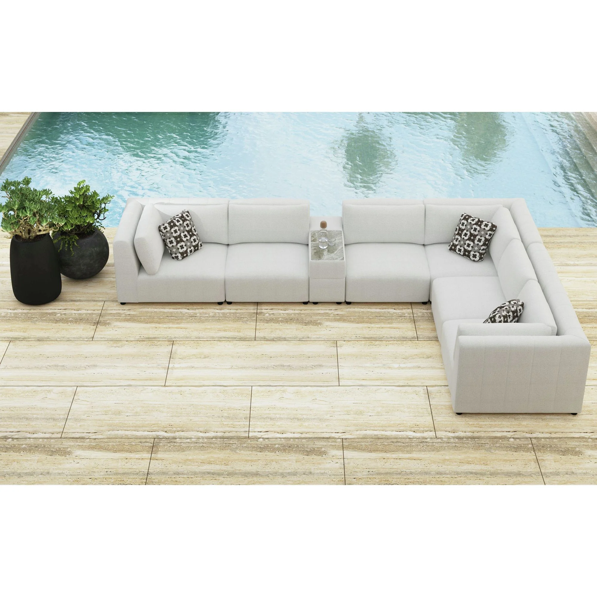 Zandara - Modular Console With Speaker And Cooler - Beige - Image 3