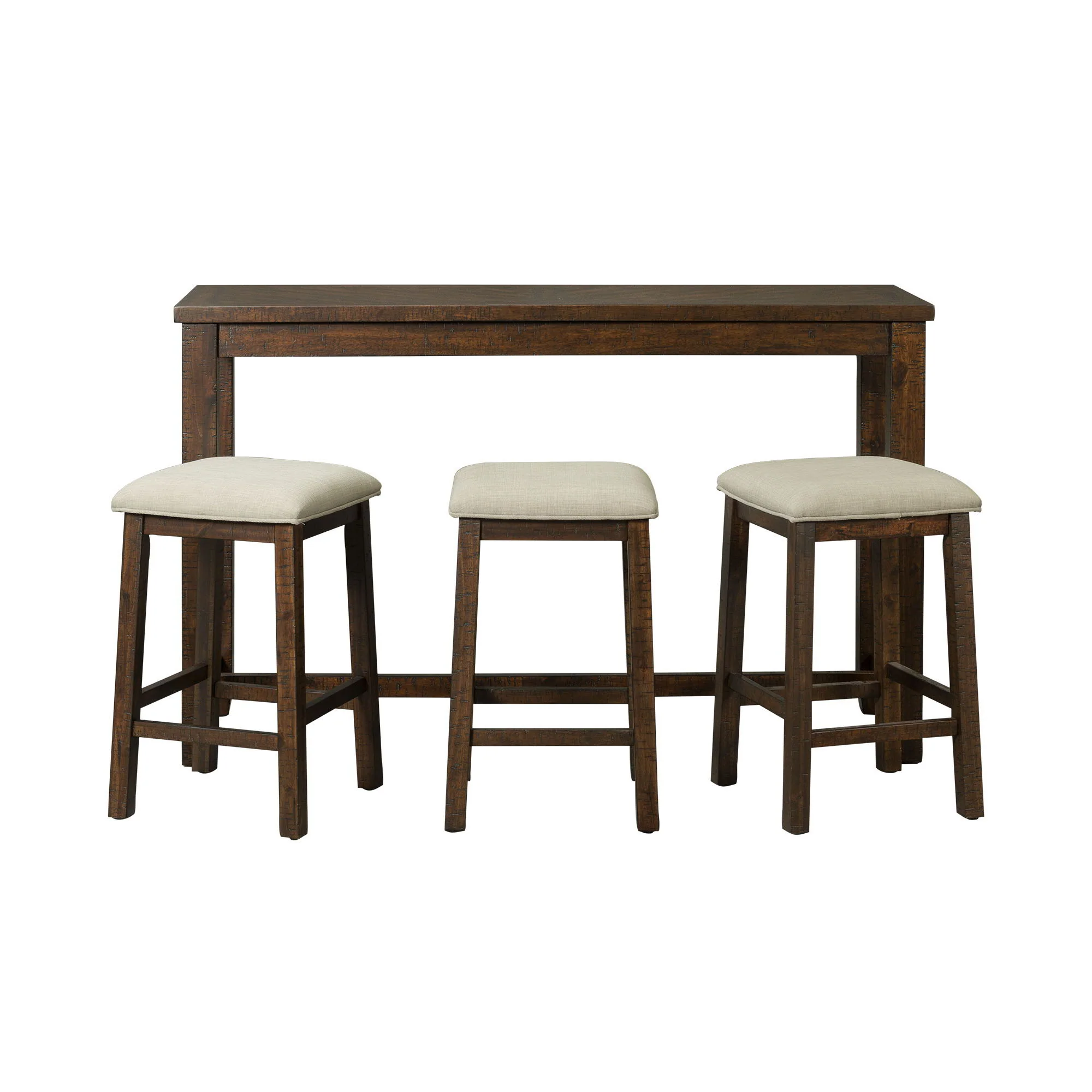 Jax - Bar Table Single Pack (Table And Three Stools) - Dark Walnut - Image 2