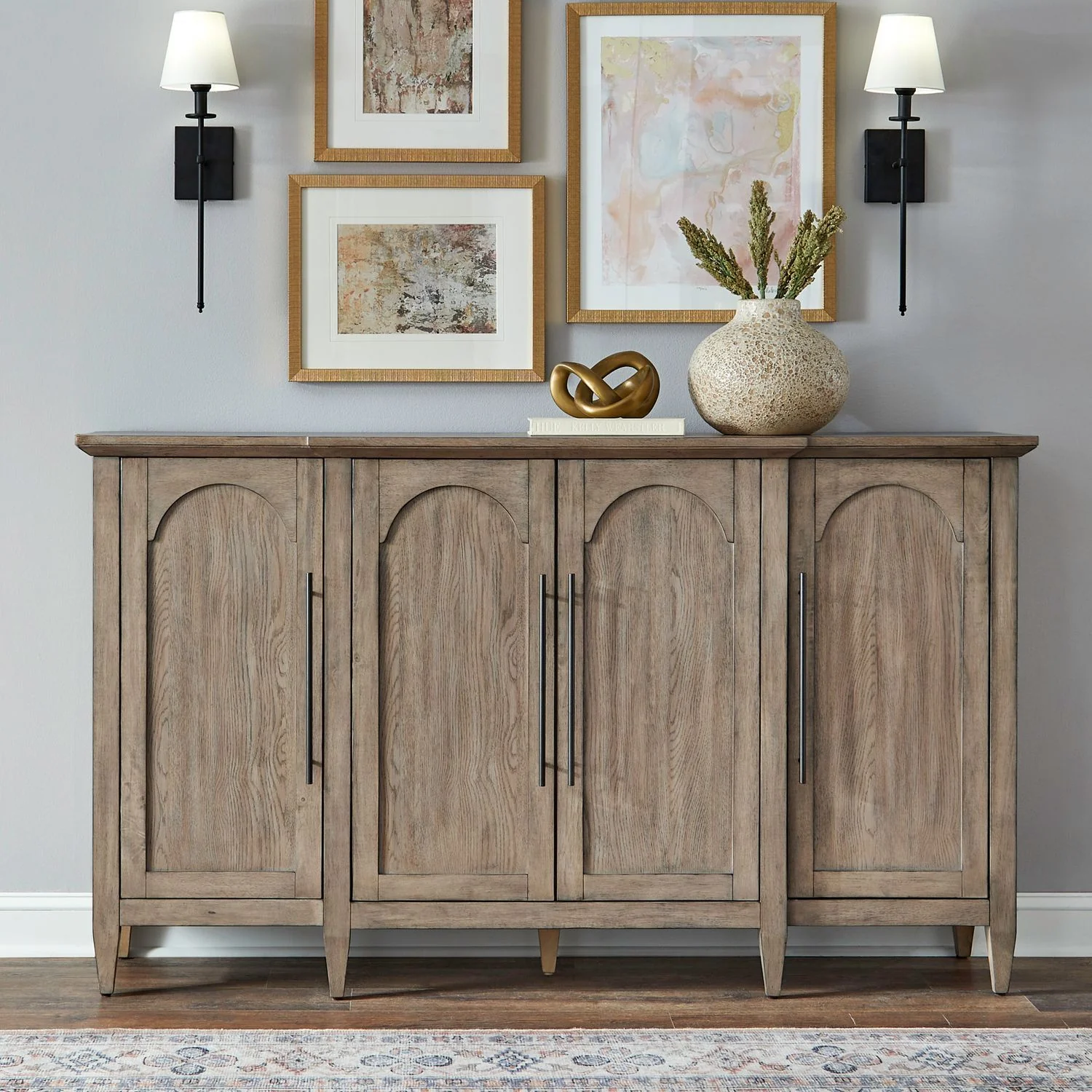 Pavilion – 4 Door Accent Cabinet – Natural