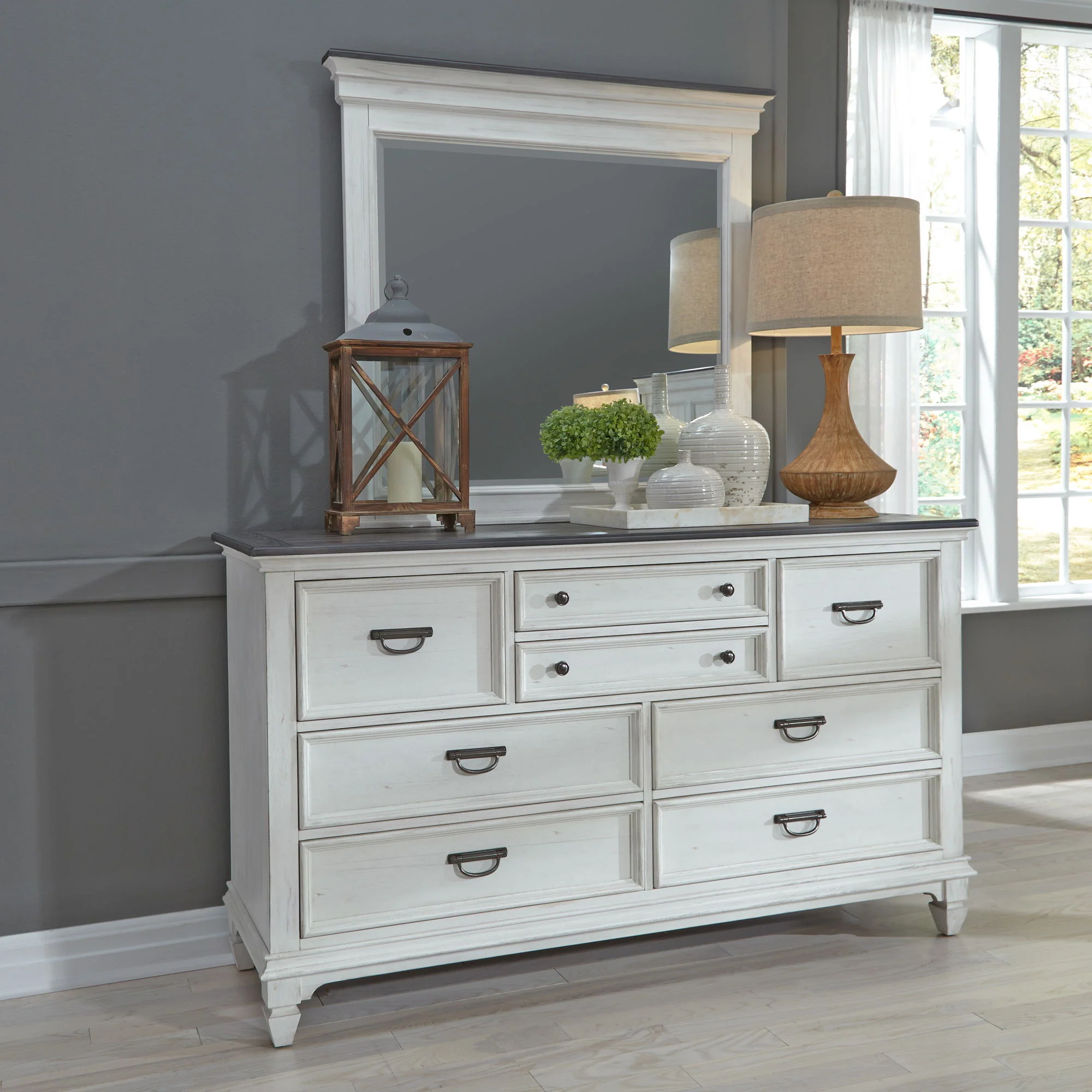Allyson Park - Dresser & Mirror - Image 1