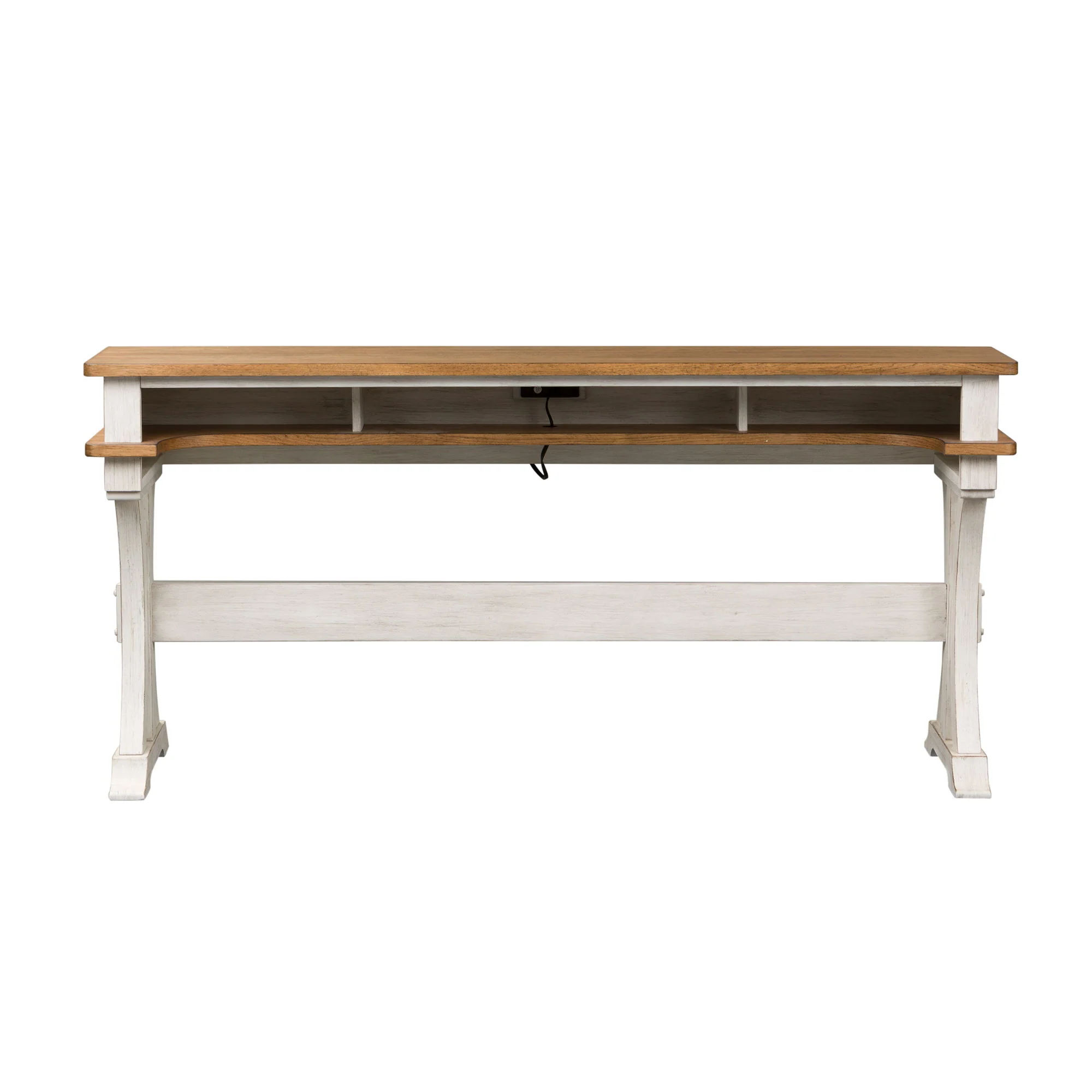 Farmhouse Reimagined - 4 Piece Dining Room Set - Antique White / Chestnut Tops - Image 2