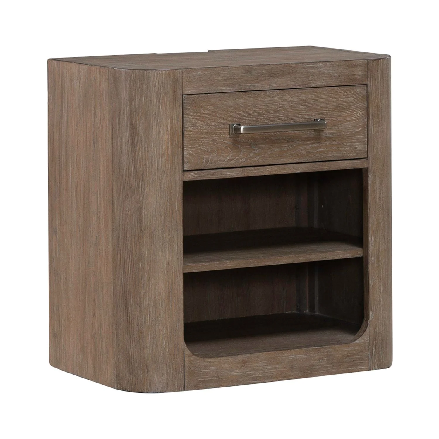 South Bend - Open Nightstand With Charging Station - Burnished Clay - Image 2