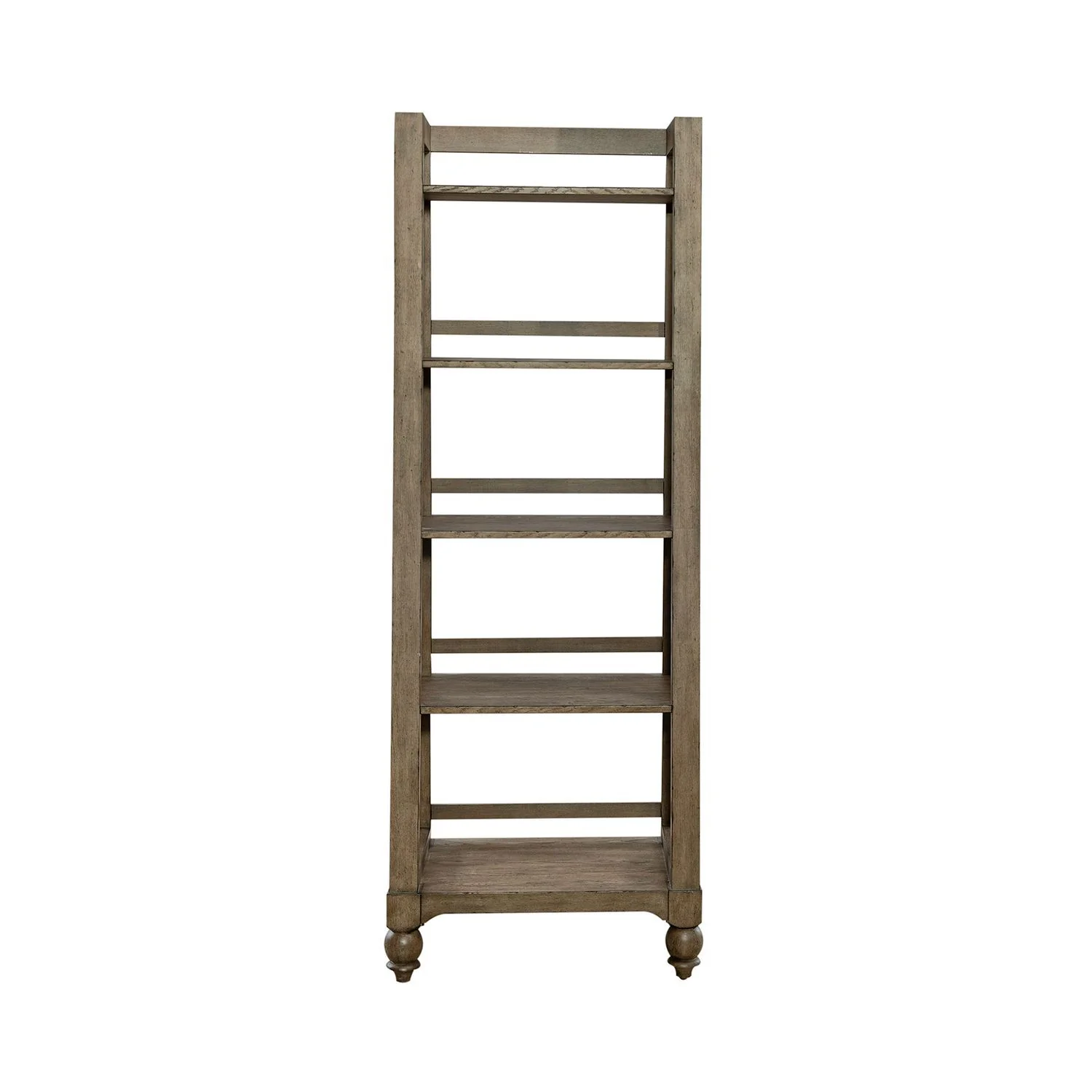Americana Farmhouse - Wood Leaning Pier Bookcase - Dusty Taupe - Image 2