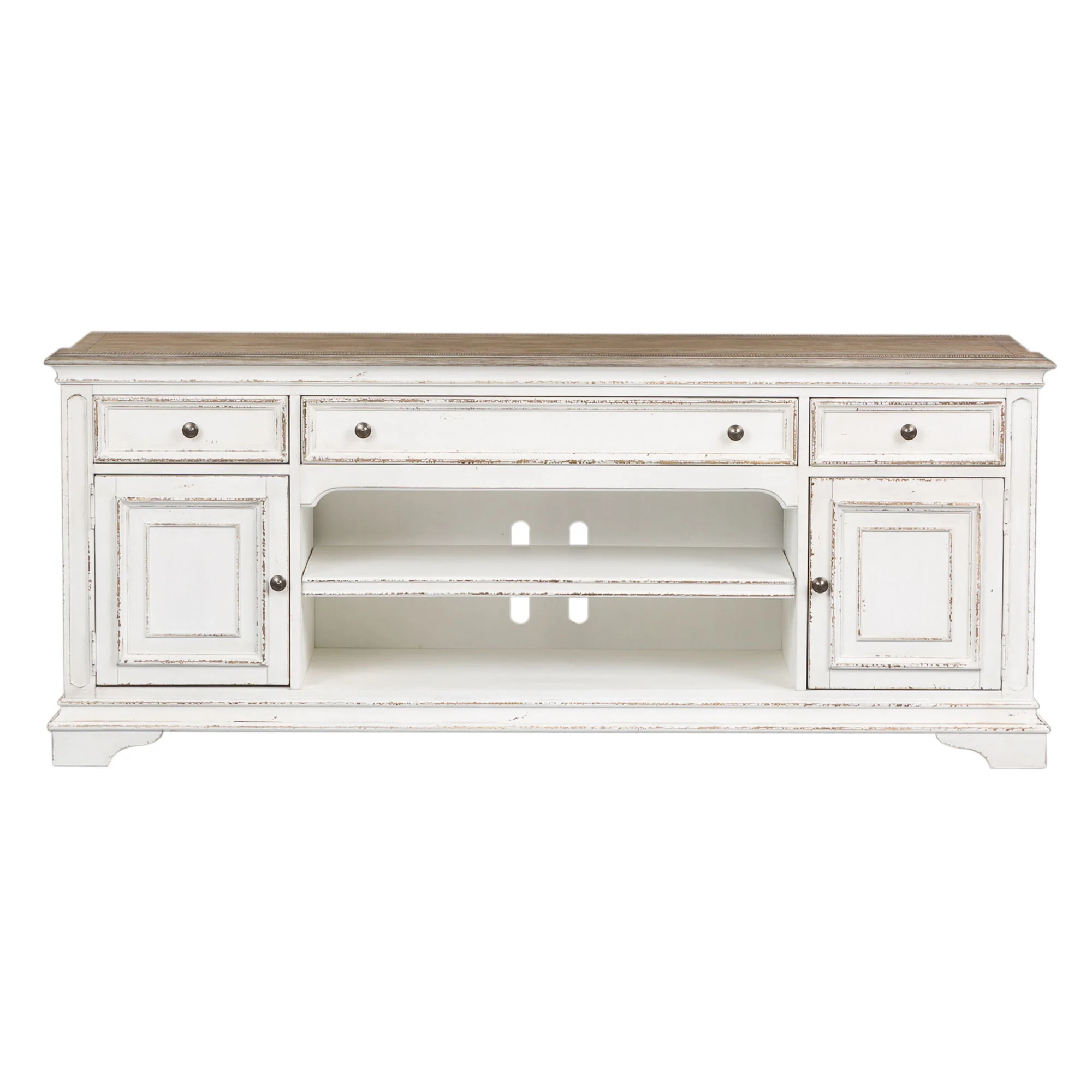 Magnolia Manor - Entertainment TV Stand - Antique White - Image 2
