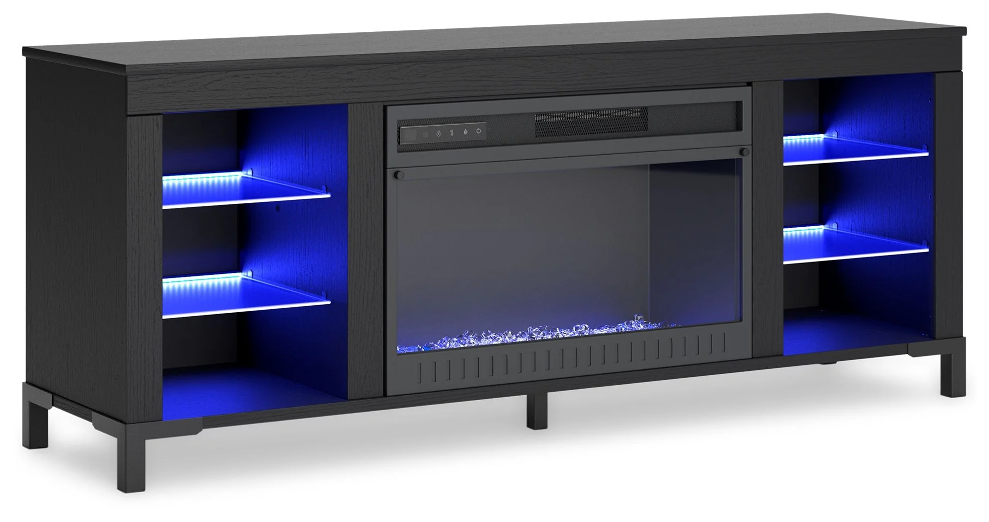 Cayberry - TV Stand With Fireplace - Black - Image 3
