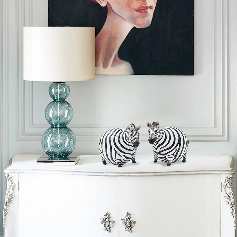 Modern Cute Zebra Resin Figurines - Image 2