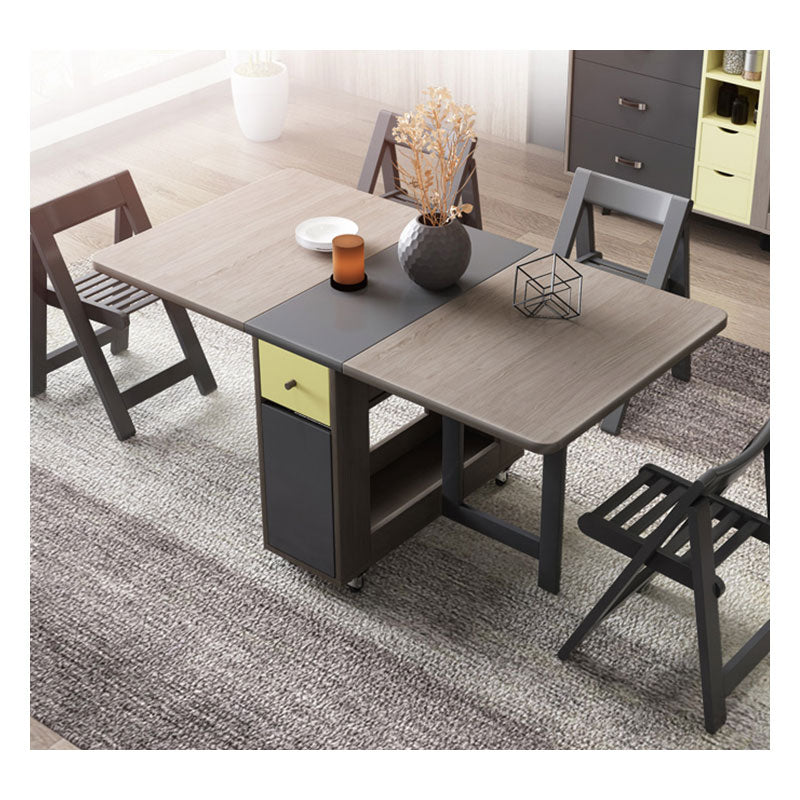 Foldable Elegant Rectangle Dining Table Set - Image 2