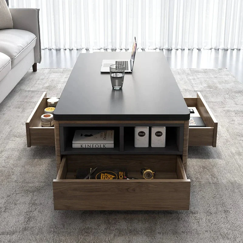 Space Saving Modern Convertible Folding Lift Coffee Table - Image 3