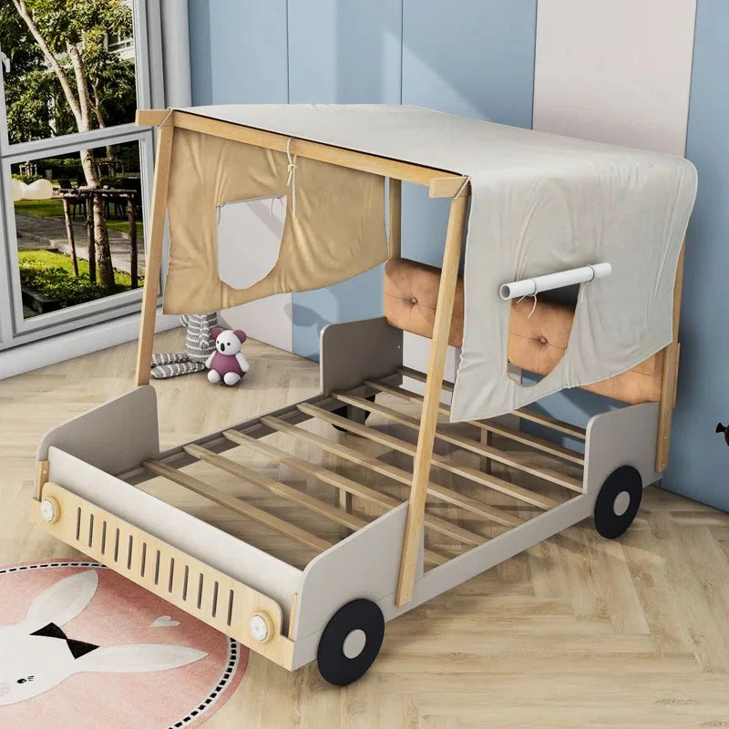 Adventurous Car Solid Wood Kids Bed - Image 3