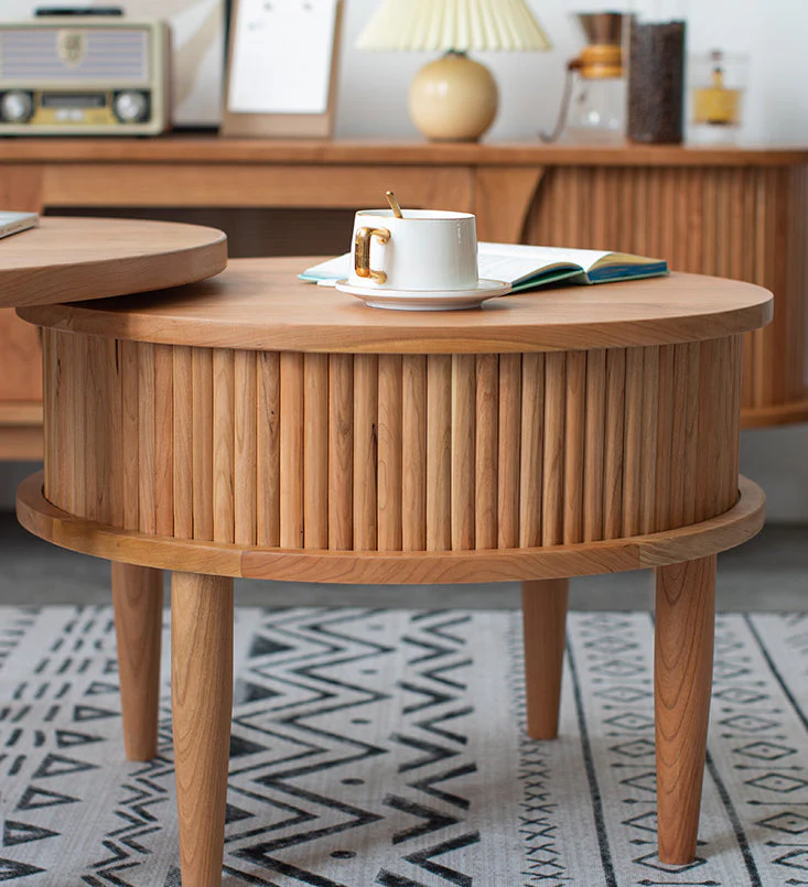Wooden 2 Resting Coffee End Table Side Tables - Image 3