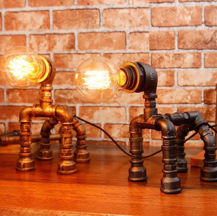 Dog Puppy Iron Pipe Table Lamp - Image 3