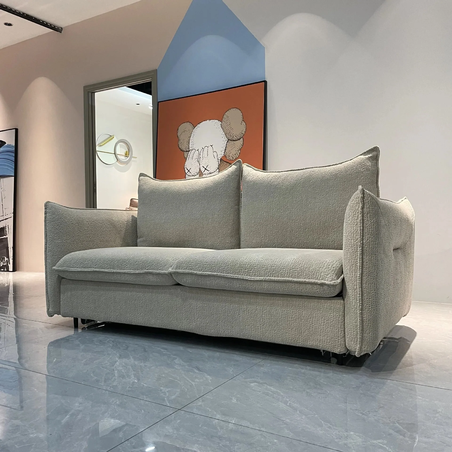 Space Saving Modern Flip-Up Foldable Sofa Bed - Image 3