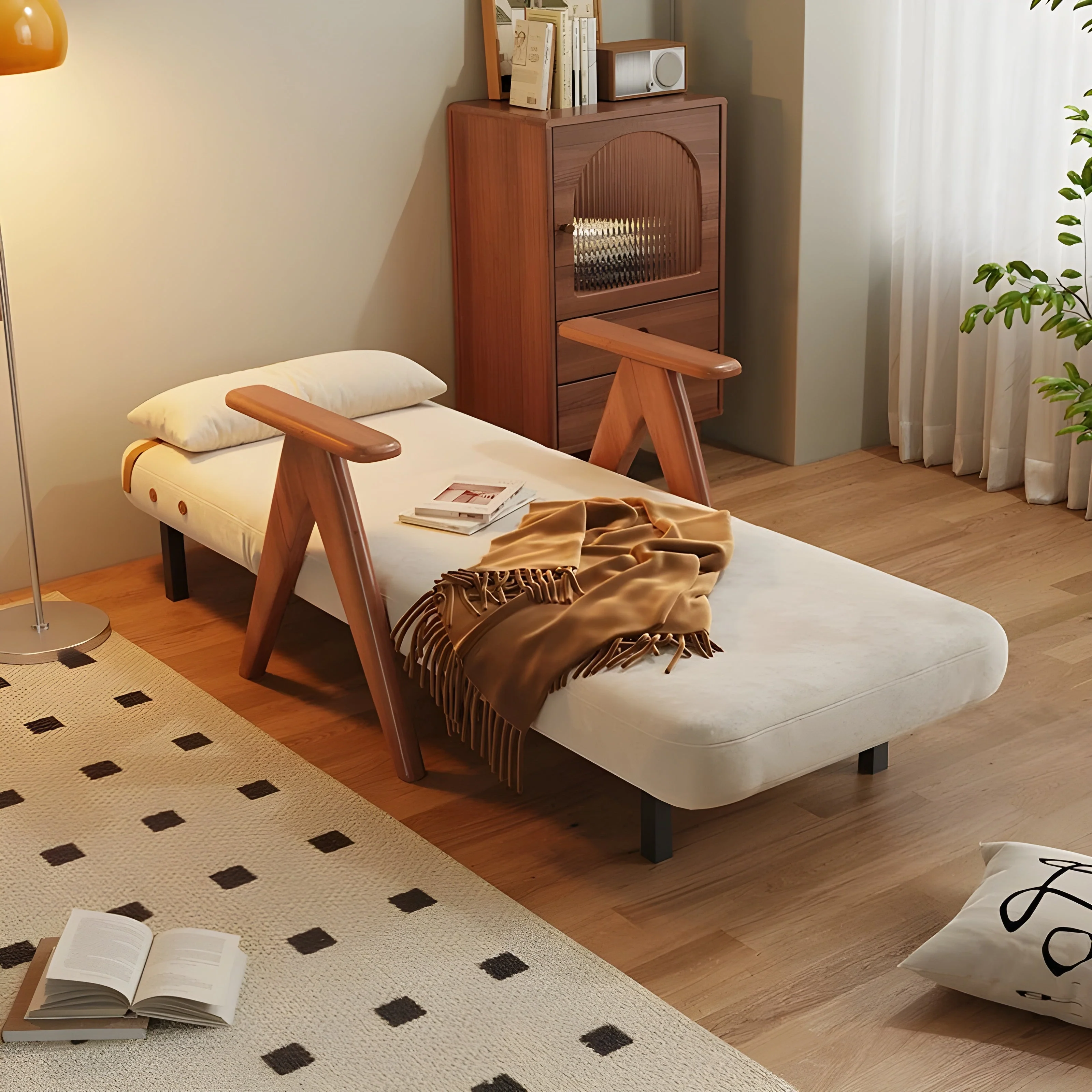 Space Saving Foldable Nordic Sofa Bed - Image 2