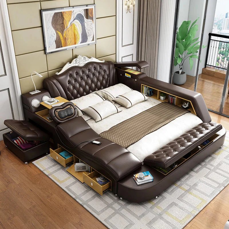 Ultimate Comfort Modern Luxury Leather Dream Smart Bed - Image 2