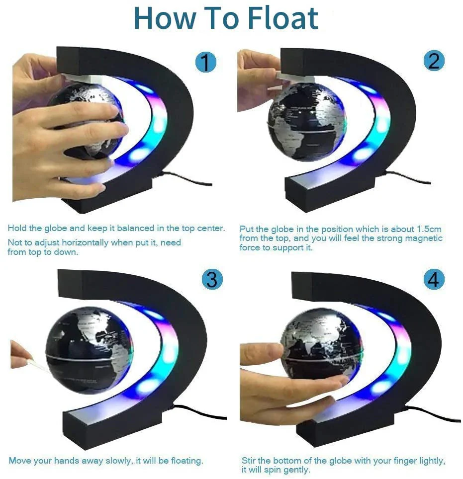 Floating Antigravity Globe LED Lamp - Image 3