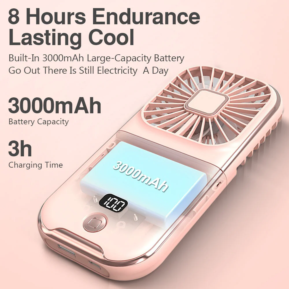 Portable Rechargeable Magic Phone Holder Cooling Fan - Image 2