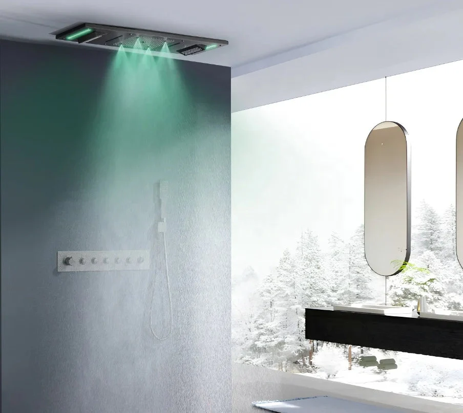 Luxury Rainfall LED Color-Changing Shower Set - Image 2