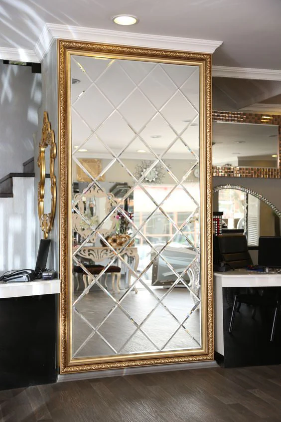 Customized Luxury Beveled Glass Mirror for entrance foyer wall - Image 3