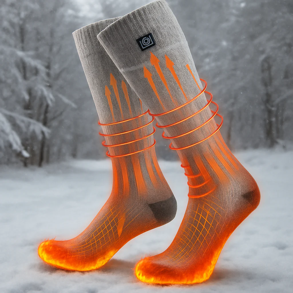 Electric Heat Circulation Cold-Weather Winter Socks - Image 1