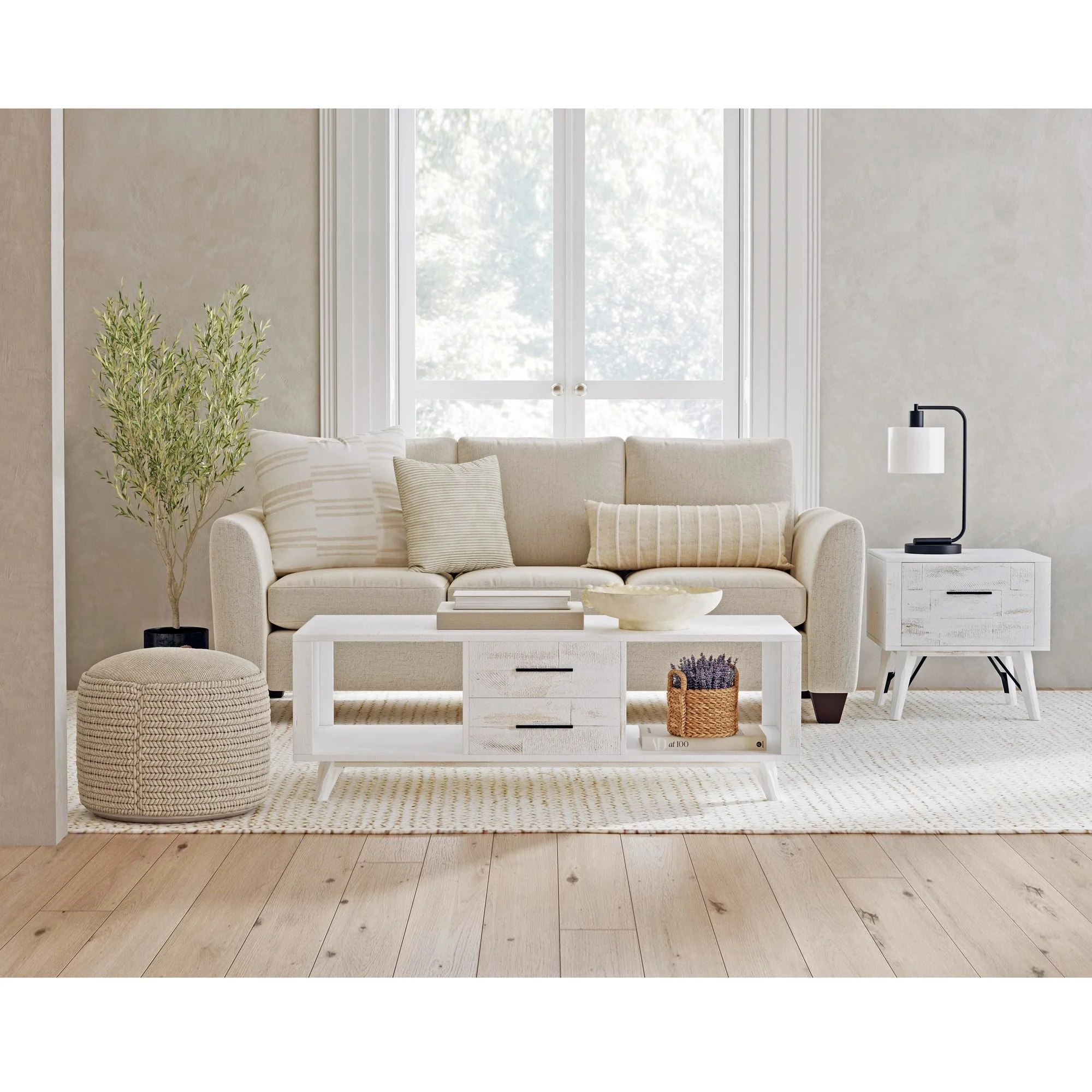 Rogen Rustic - End Table - Rustic White - Image 2