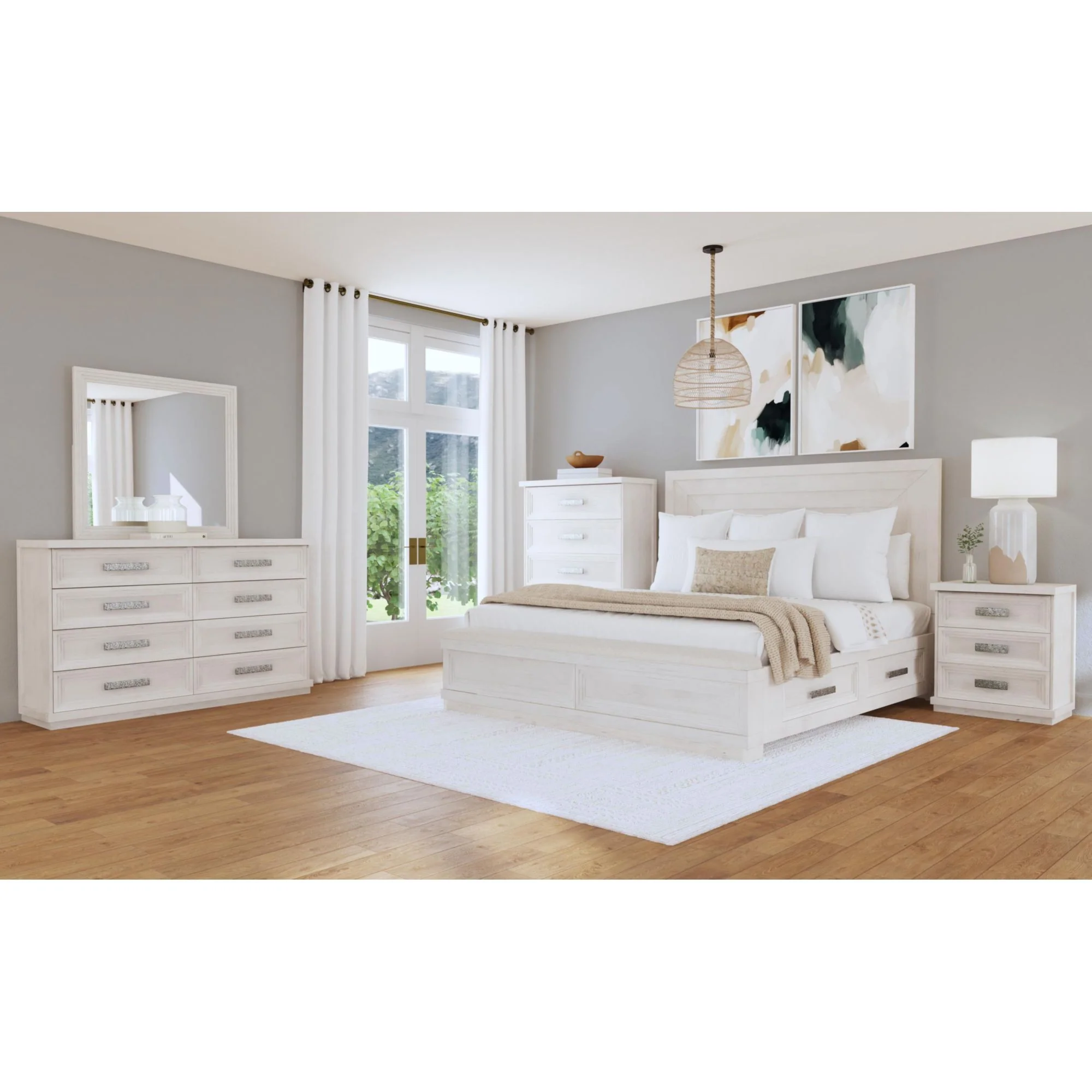 Avalanche - 3-Drawer Nightstand With USB - Antique White - Image 3