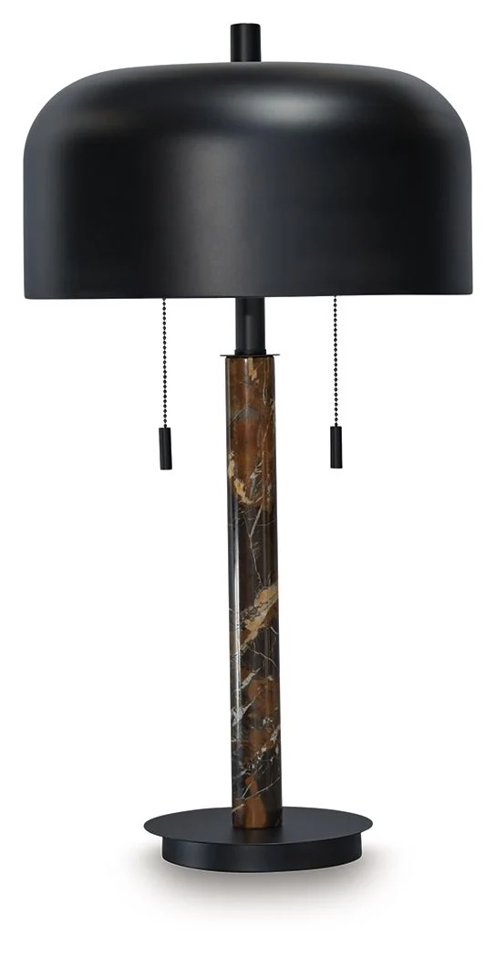 Alanbert - Metal Table Lamp - Brown / Black - Image 1