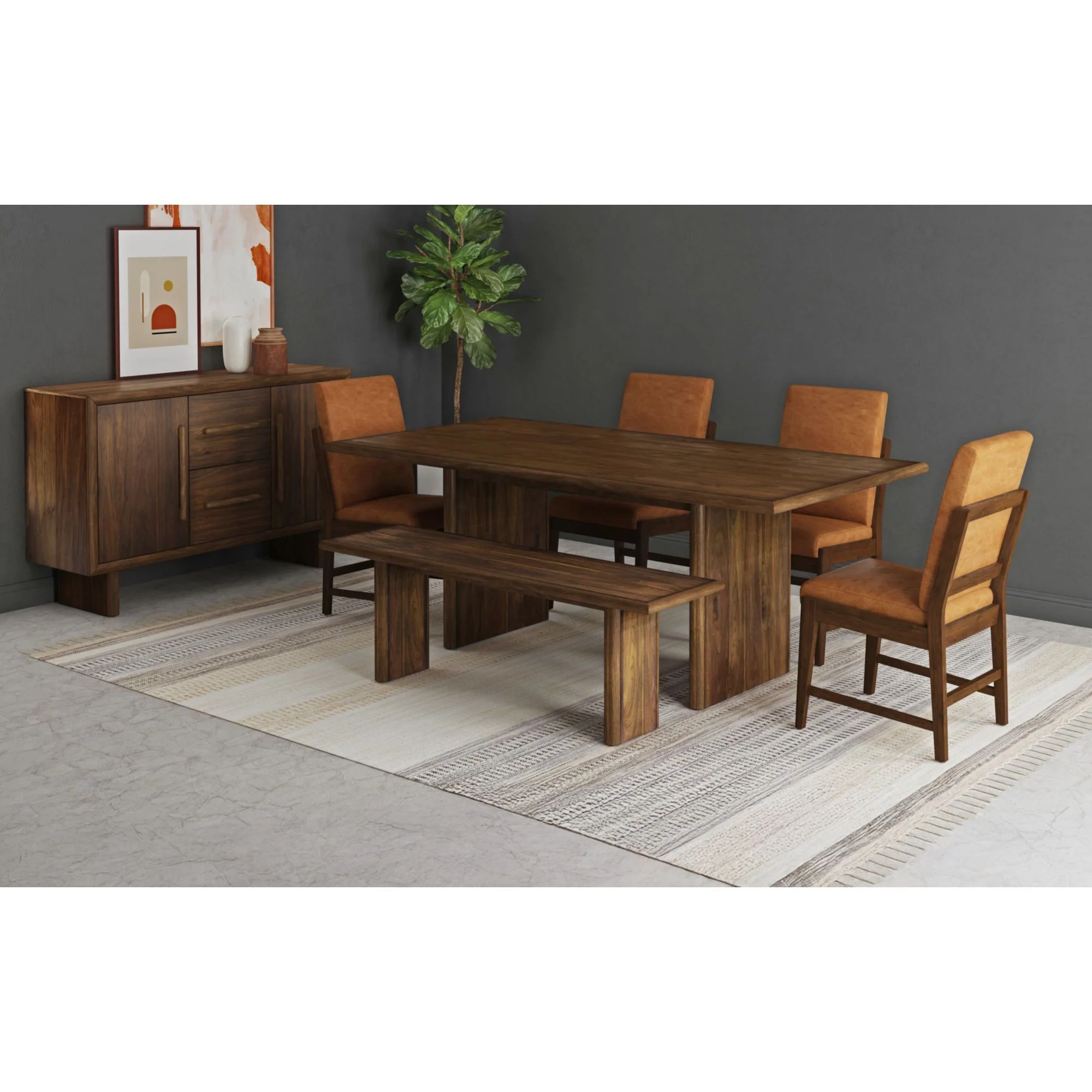 Brisbane - Dining Table - Brown - Image 2