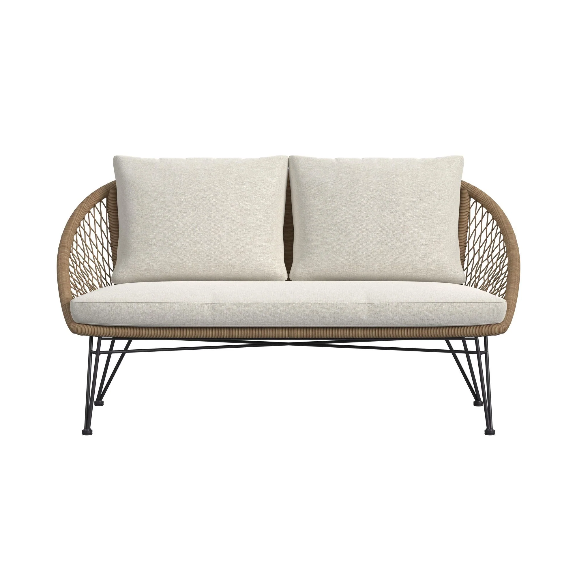 Grace - 4 Piece Outdoor Seating Set - Beige / Natural - Image 2