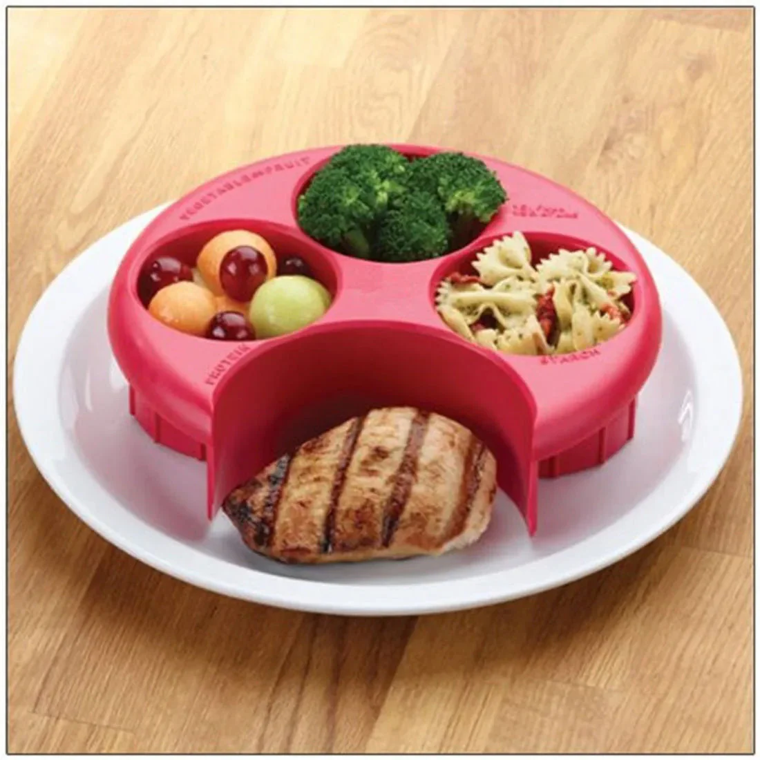 Kids Food Four-Section Portion-Control Serving Tray - Image 3