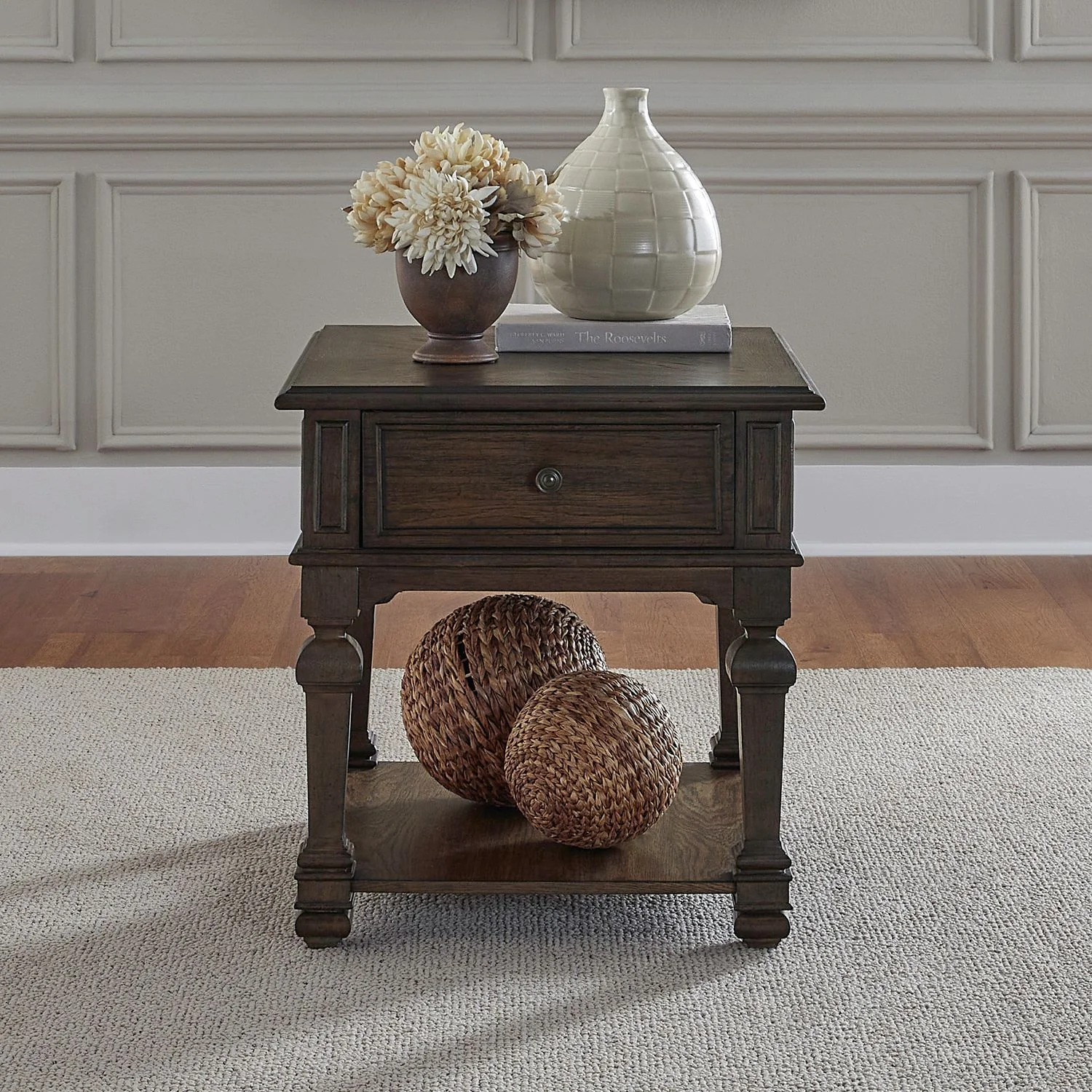 Providence Park - Drawer End Table - Chateau Brown - Image 1