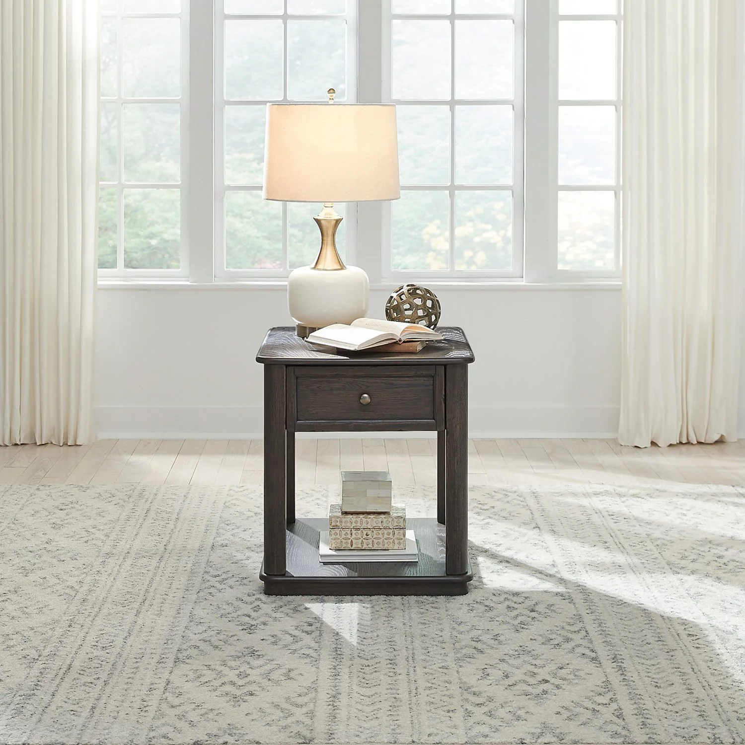 Wallace - End Table - Aged Oak - Image 1