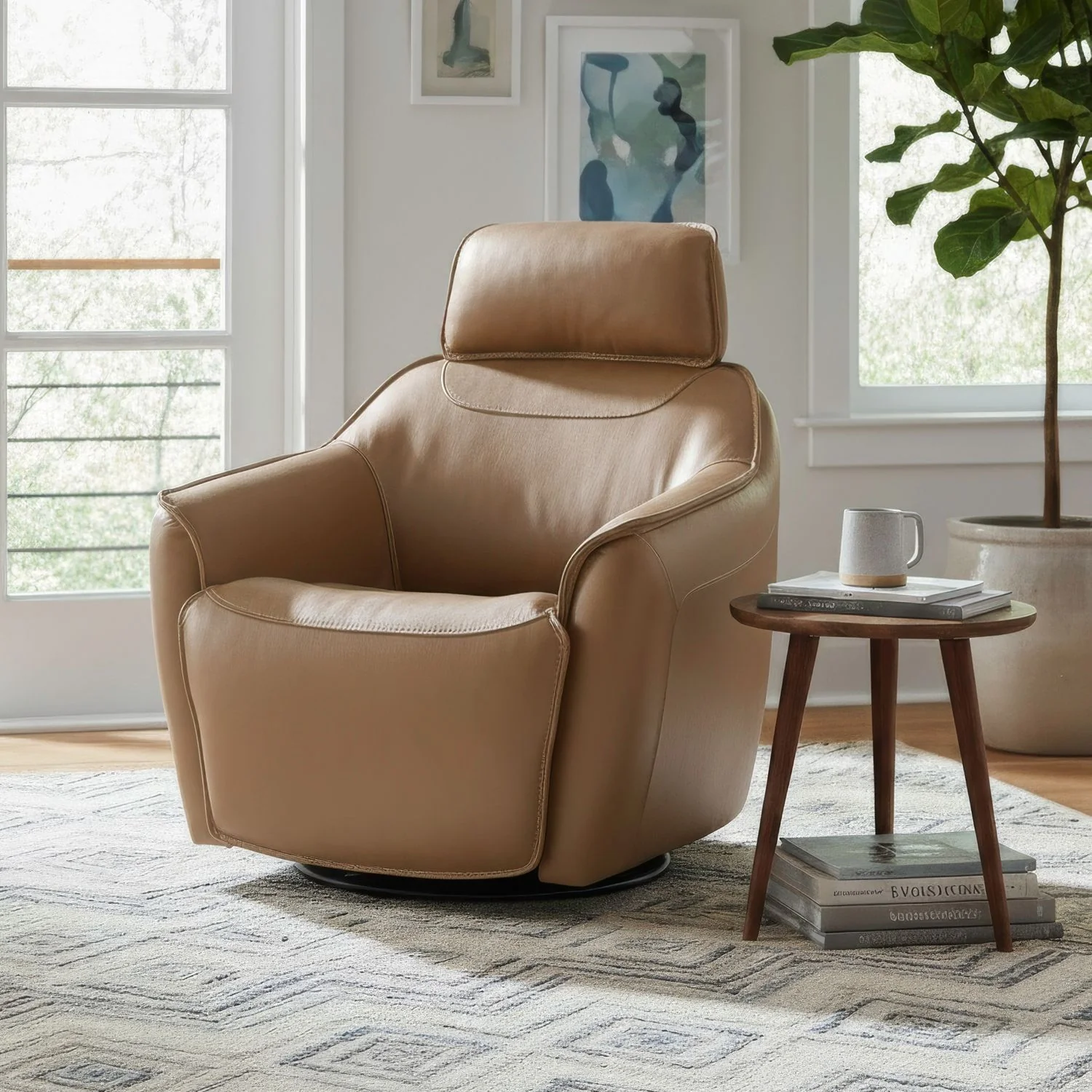 Darby – Swivel Accent Chair With Power Foot & Tilt