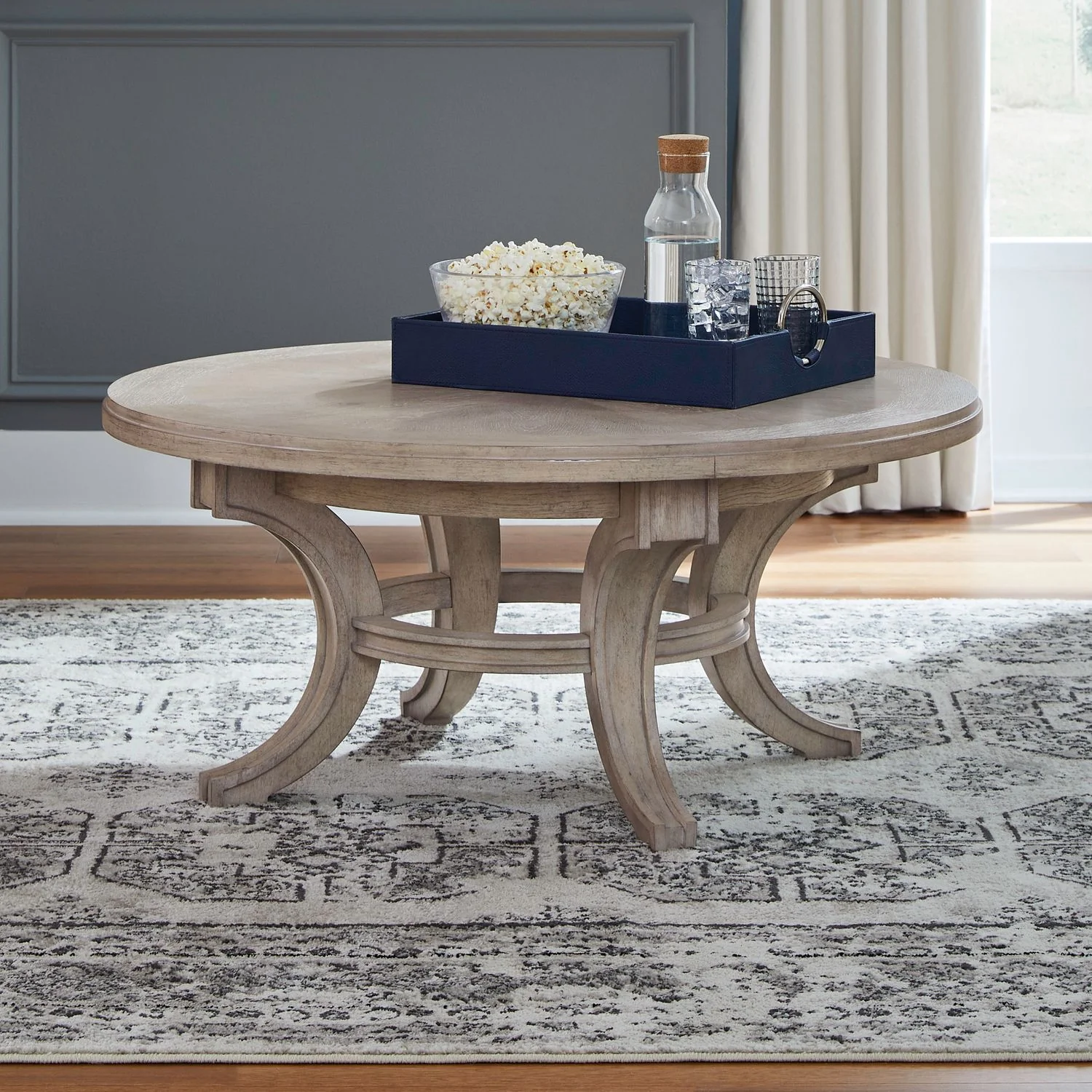 New Haven - Round Cocktail Table - Sanctuary White - Image 1