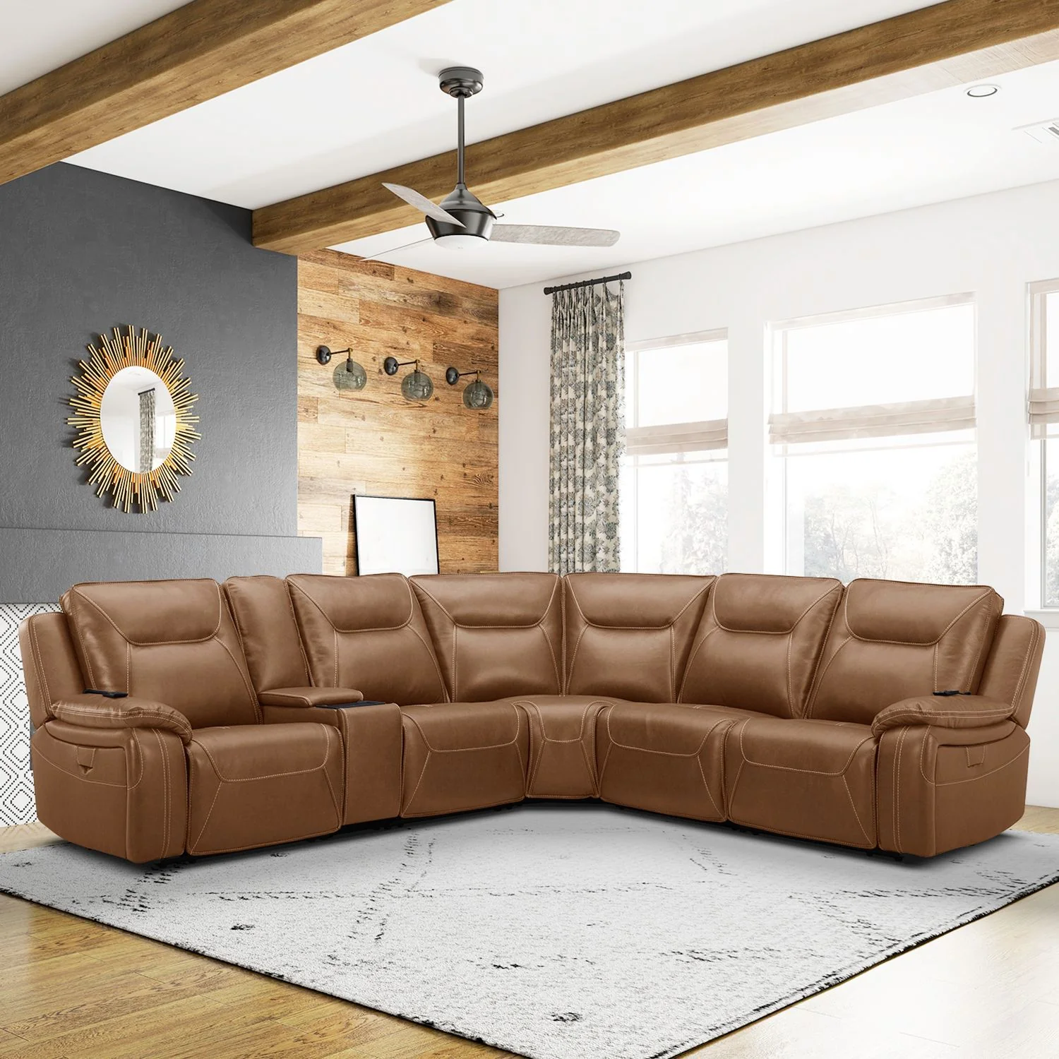 Callihan – 6 Piece Sectional – York Butternut