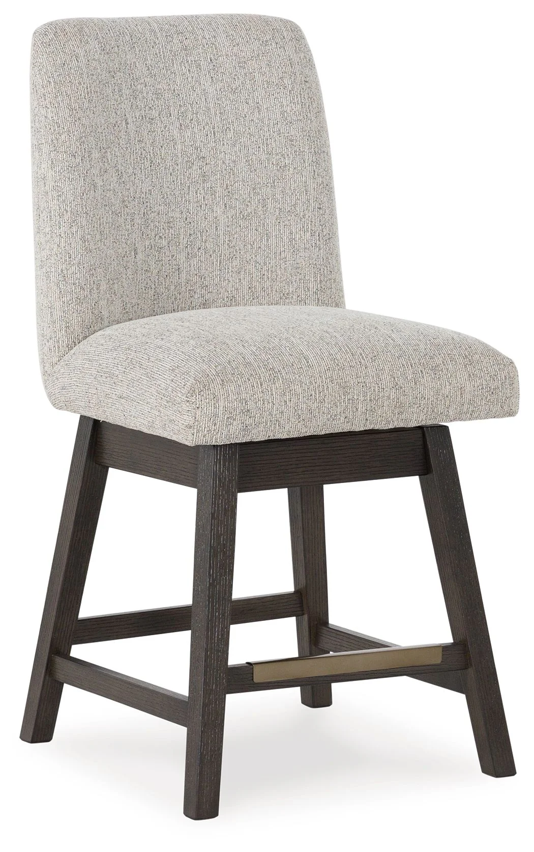 Burkhaus - Upholstered Swivel Barstool (Set of 2) - Beige / Dark Brown - Image 3