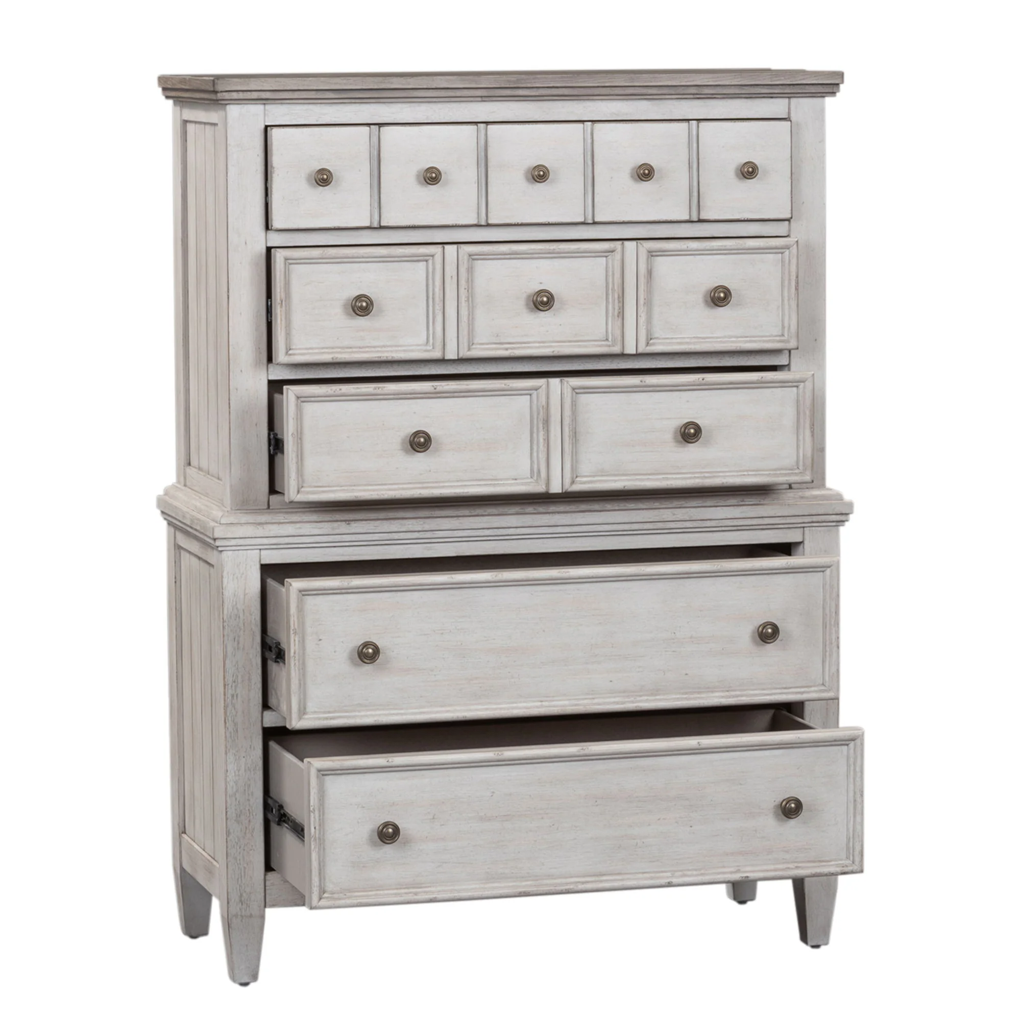 Heartland - 5 Drawer Chest - Antique White / Tobacco Tops - Image 2