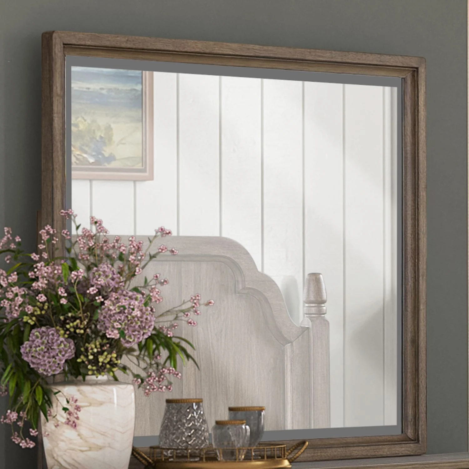 Hickory Grove - Landscape Mirror - Heirloom Brown - Image 1
