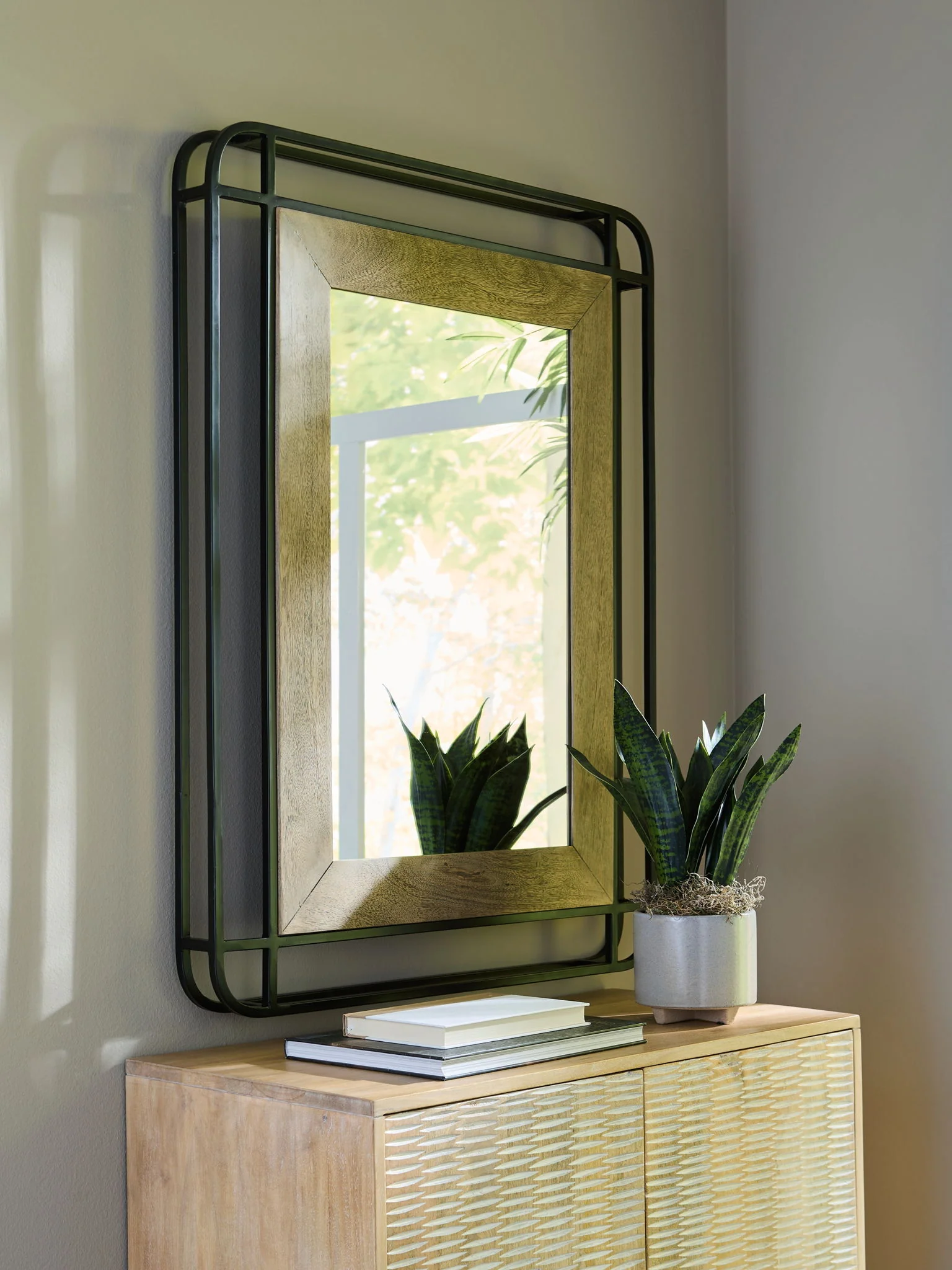 Beelman - Accent Mirror - Black / Brown - Image 2