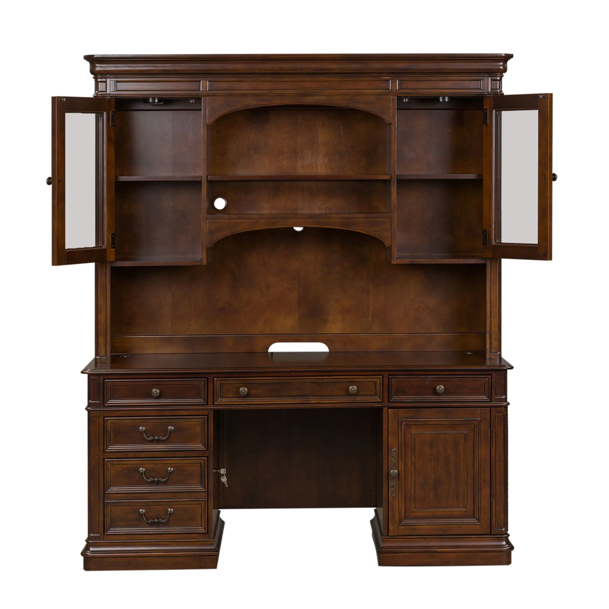 Brayton Manor - 3 Piece Jr Executive Credenza - Cognac - Image 3