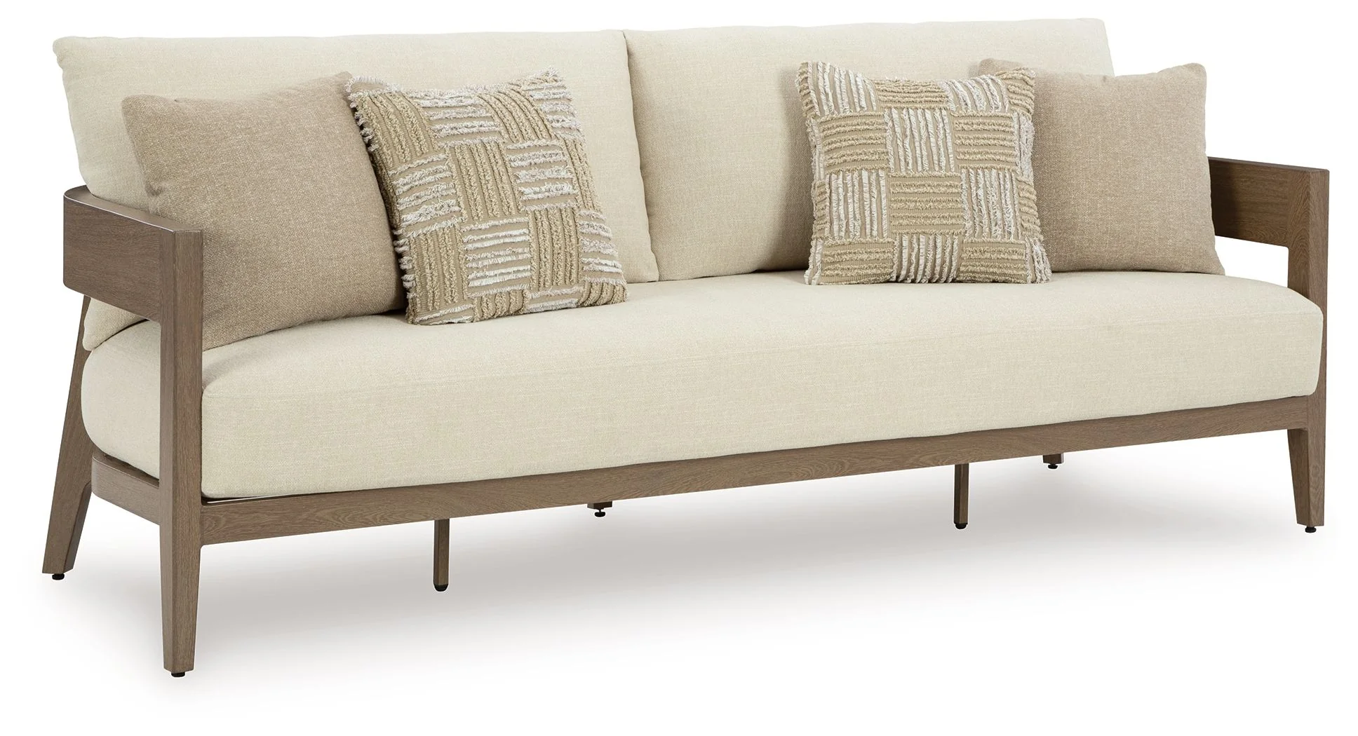 Serene Bay – Sofa With Cushion – Dark Brown / White