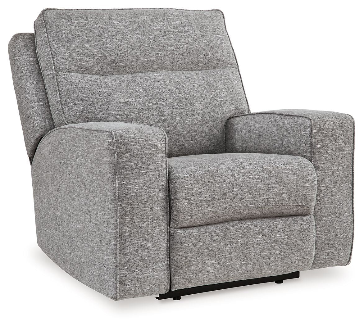 Biscoe – Power Recliner /Adj Headrest – Pewter