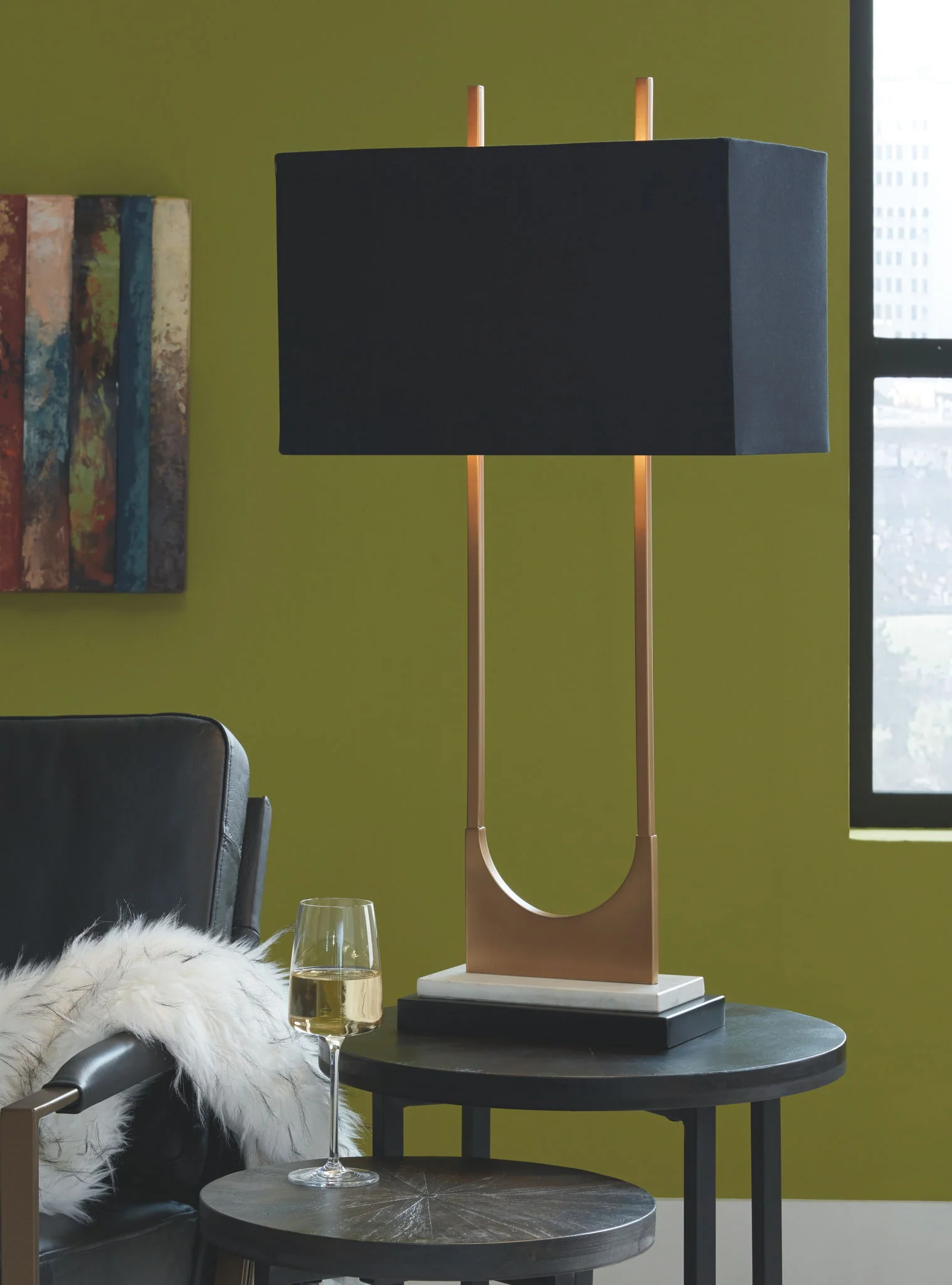 Malana - Metal Table Lamp  - Brass Finish - Image 2