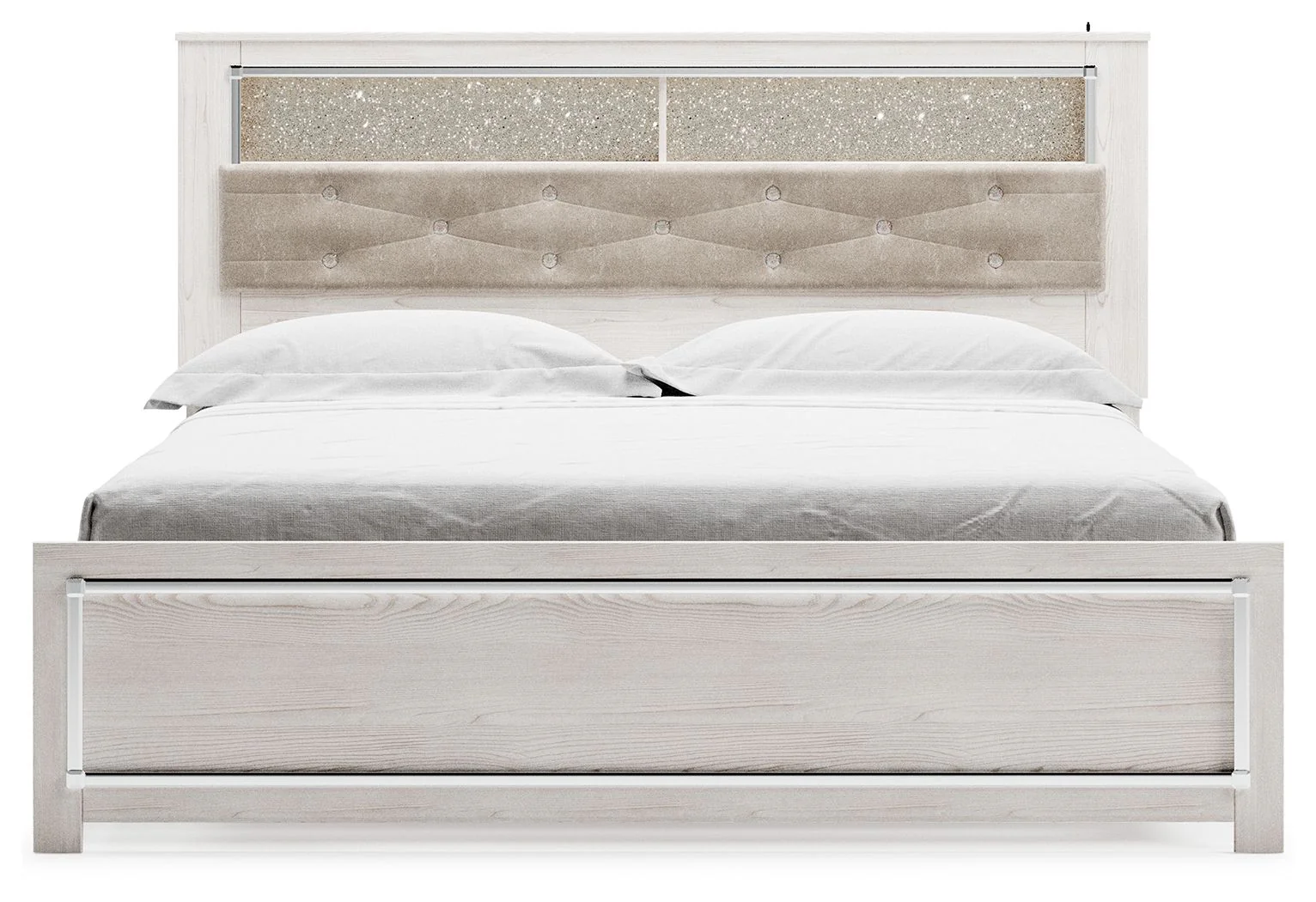 Altyra - King Bookcase Panel Bed - White - Image 2
