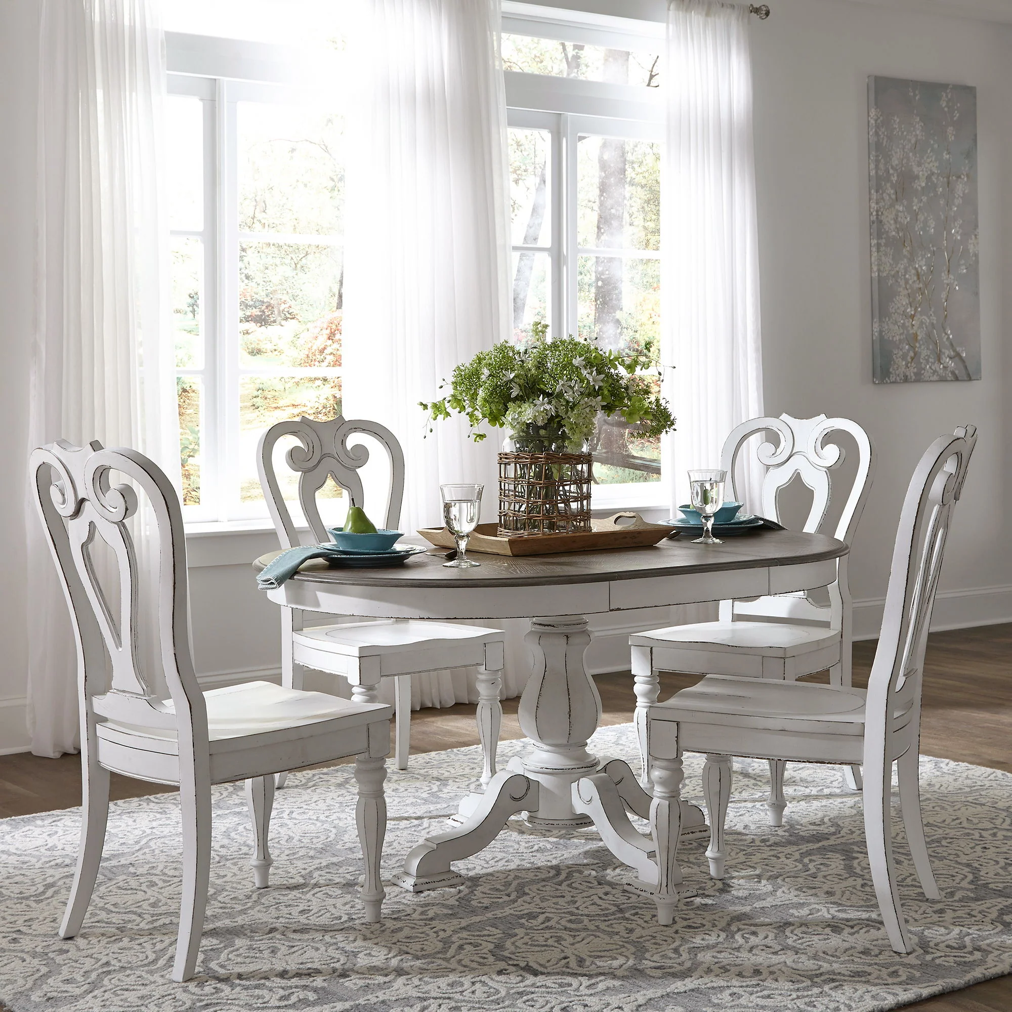 Magnolia Manor - Pedestal Table Set - Image 1