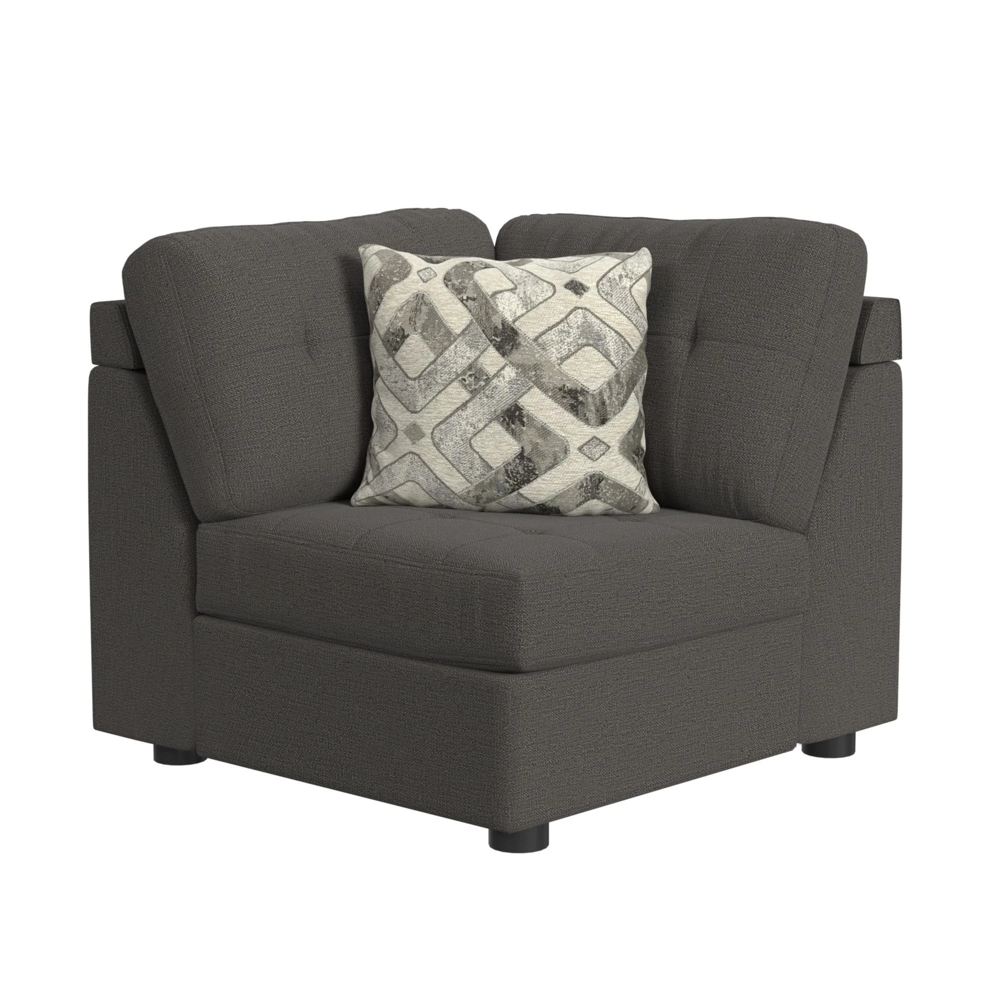Options One – Corner With 1 Pillow – Palmer Plus Ash