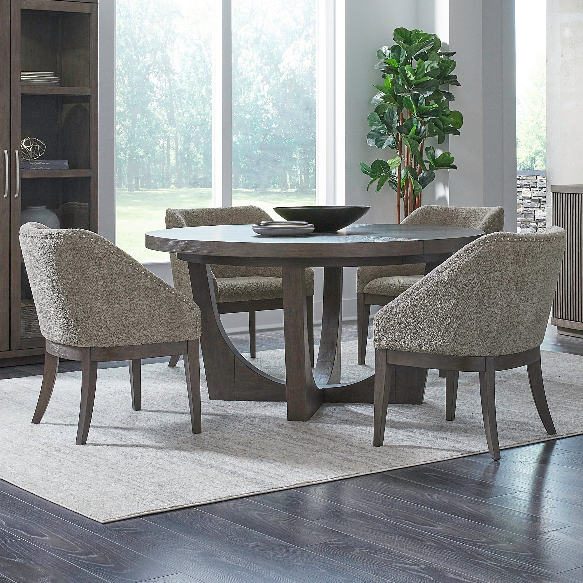 Cascade Falls - Pedestal Table - Satin Espresso - Image 1