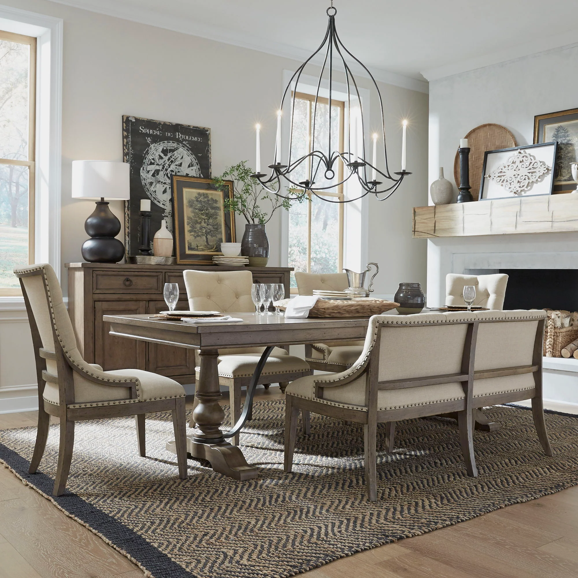 Americana Farmhouse - Trestle Table Set - Image 2